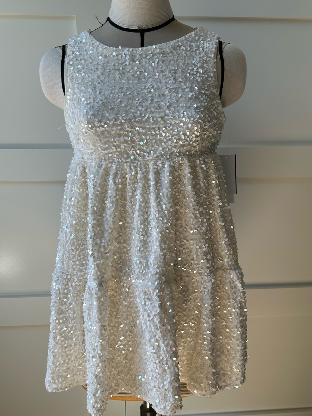 All in Favor Sequin Tiered Minidress